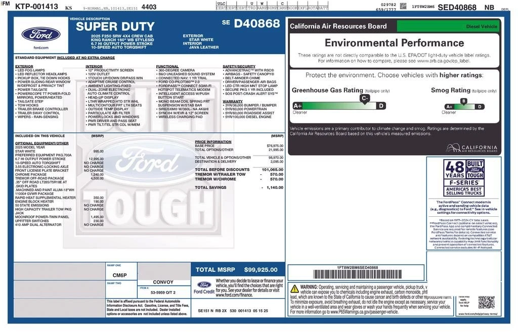 2025 Ford Super Duty 5th Gen - Image 2 of 2