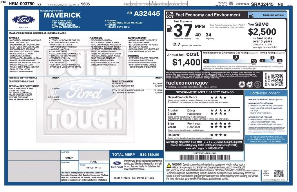 2025 Ford Maverick - Image 12 of 13