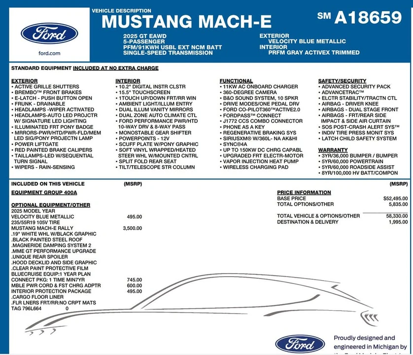 2025 Ford Mustang Mach-E - Image 17 of 17