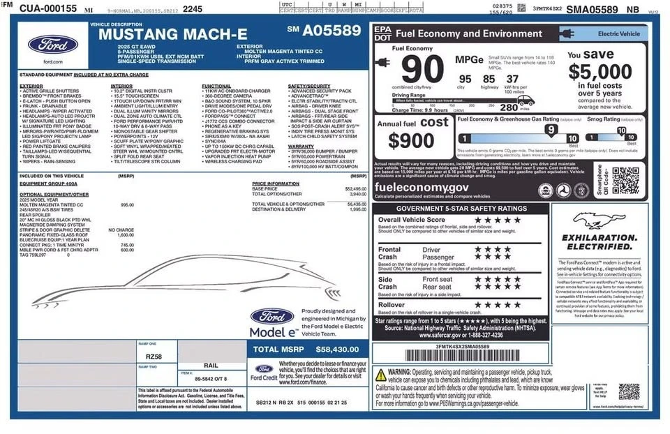 2025 Ford Mustang Mach-E - Image 4 of 20