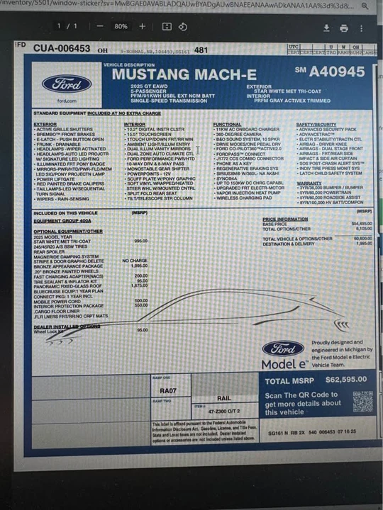 2025 Ford Mustang Mach-E - Image 15 of 15