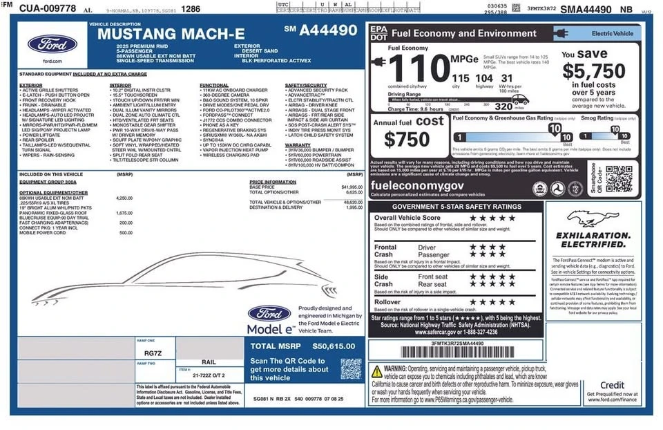 2025 Ford Mustang Mach-E - Image 20 of 20