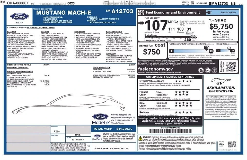 2025 Ford Mustang Mach-E - Image 4 of 20