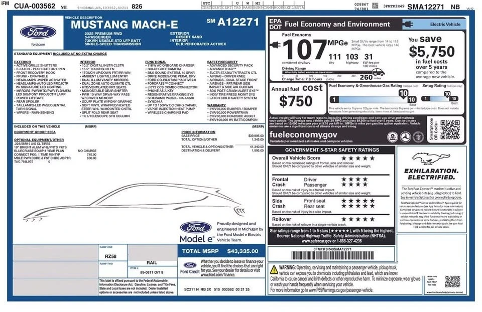 2025 Ford Mustang Mach-E - Image 4 of 20