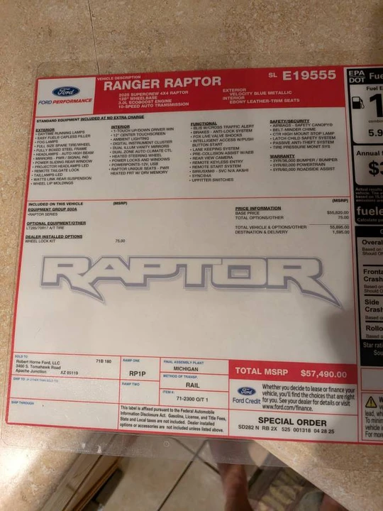 2025 Ford Ranger Raptor 5th Gen - Image 20 of 22