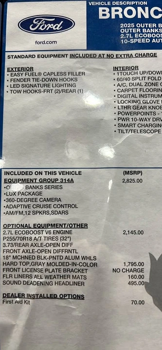 2025 Ford Bronco 6th Gen - Image 11 of 12