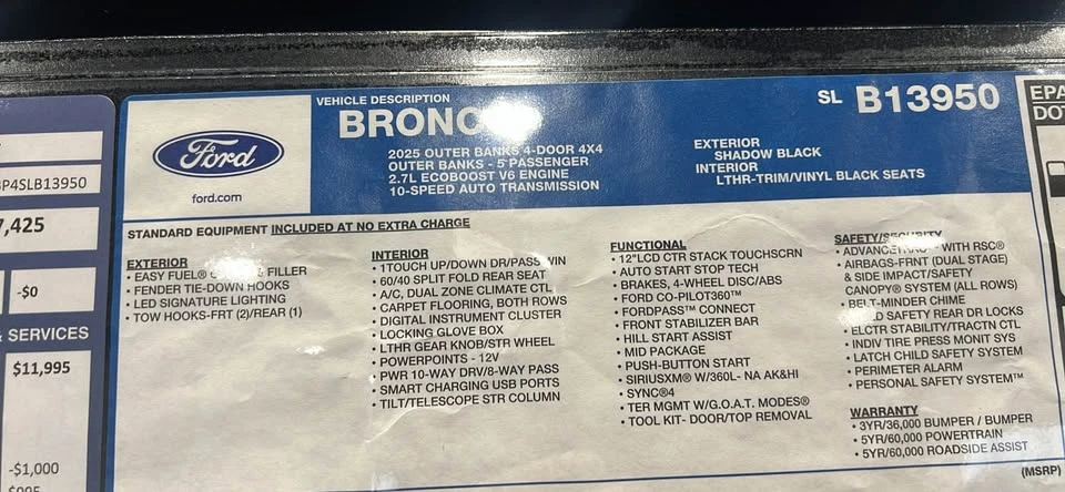 2025 Ford Bronco 6th Gen - Image 12 of 12