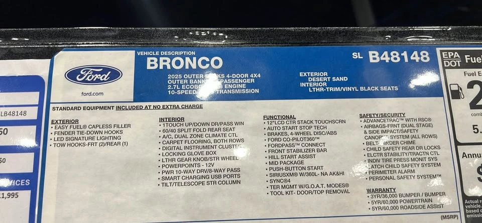 2025 Ford Bronco 6th Gen - Image 10 of 10