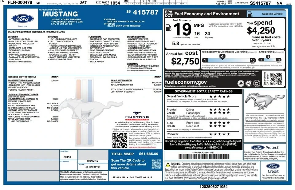 2025 Ford S650 Mustang - Image 3 of 16