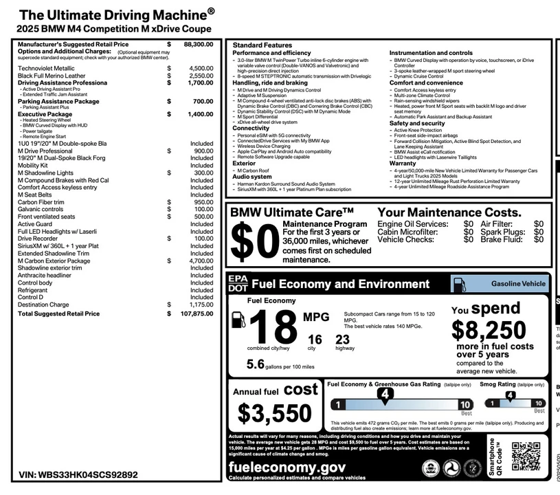 2025 BMW G82/G83 M4 - Image 3 of 21