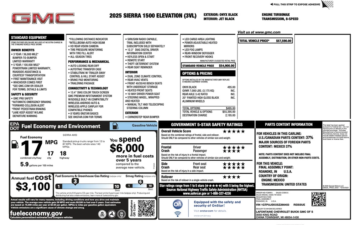 2025 GMC Sierra 5th Gen - Image 10 of 21