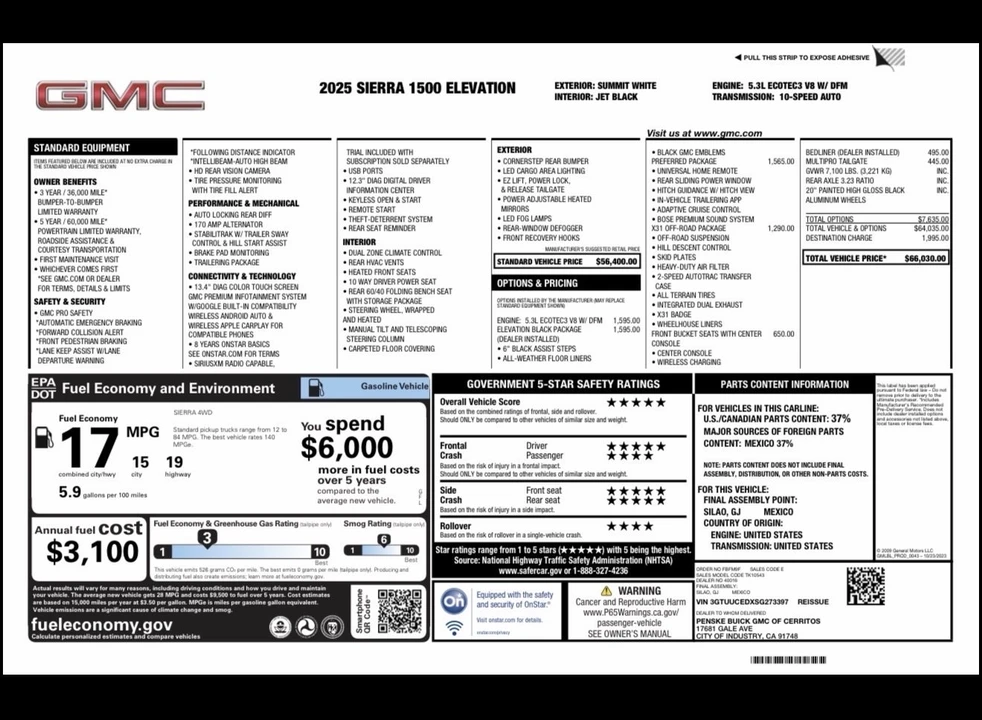 2025 GMC Sierra 5th Gen - Image 17 of 17