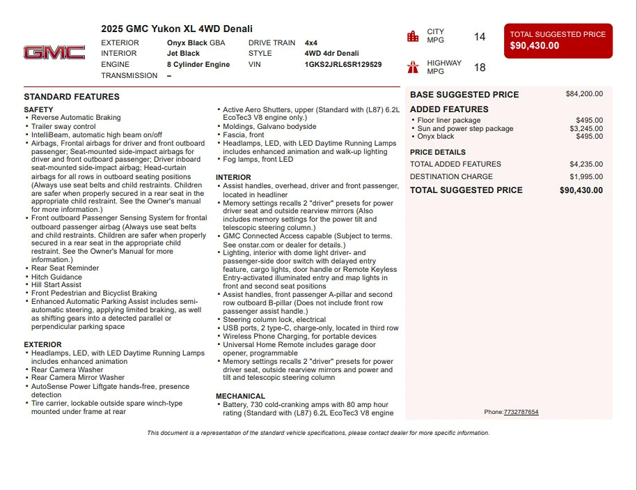 2025 GMC Yukon 5th Gen - Image 3 of 21