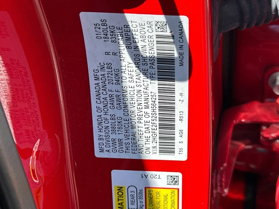 2025 Honda Civic 11th Gen - Image 31 of 31