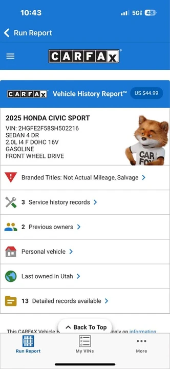 2025 Honda Civic 11th Gen - Image 7 of 8
