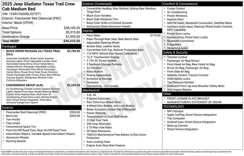 2025 Jeep JT Gladiator - Image 7 of 14