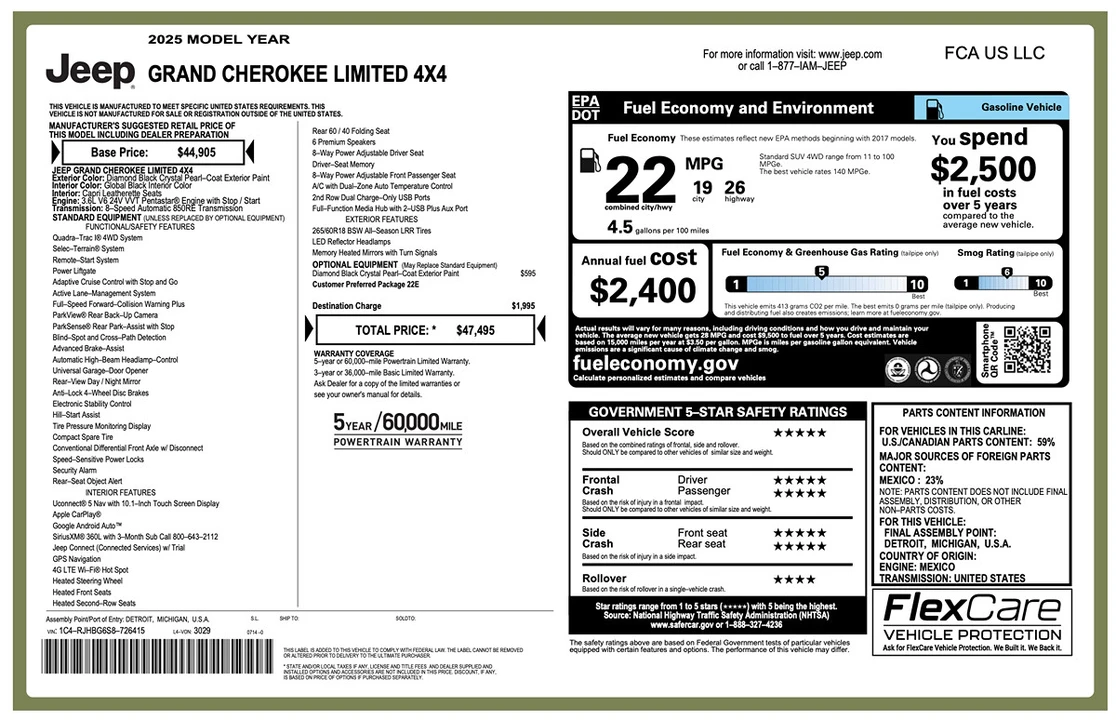 2025 Jeep WL Grand Cherokee - Image 2 of 31