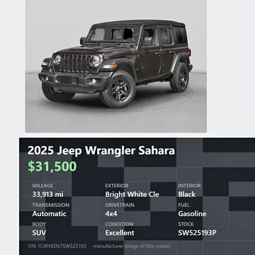 2025 Jeep Wrangler Sahara