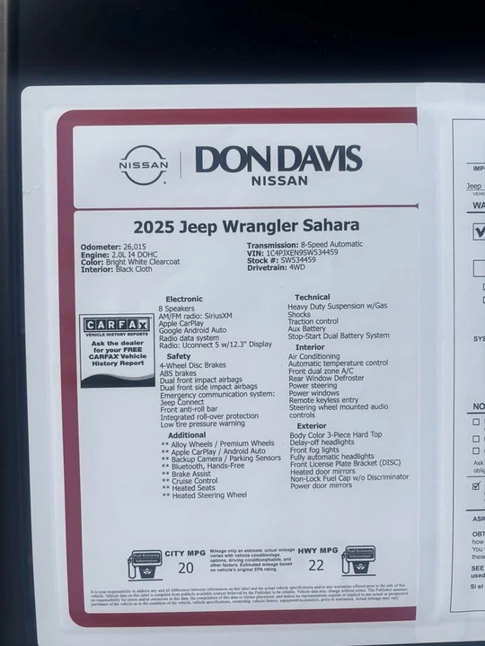 2025 Jeep JL Wrangler - Image 9 of 9