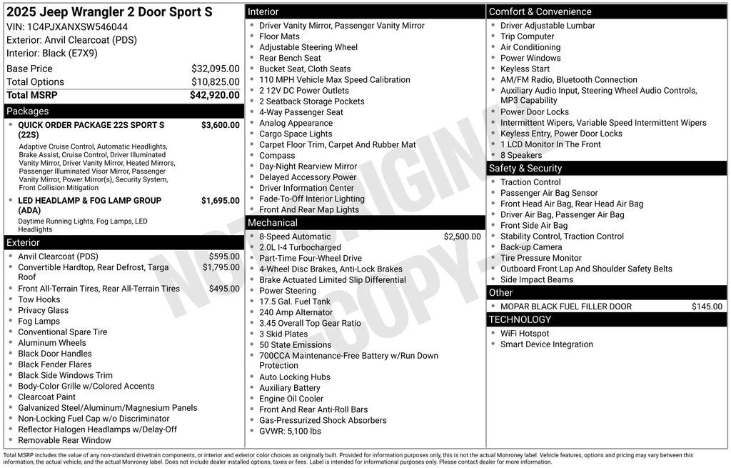 2025 Jeep JL Wrangler - Image 2 of 2