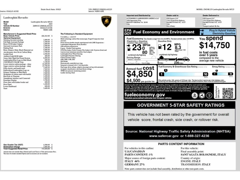 2025 Lamborghini Revuelto - Image 6 of 29