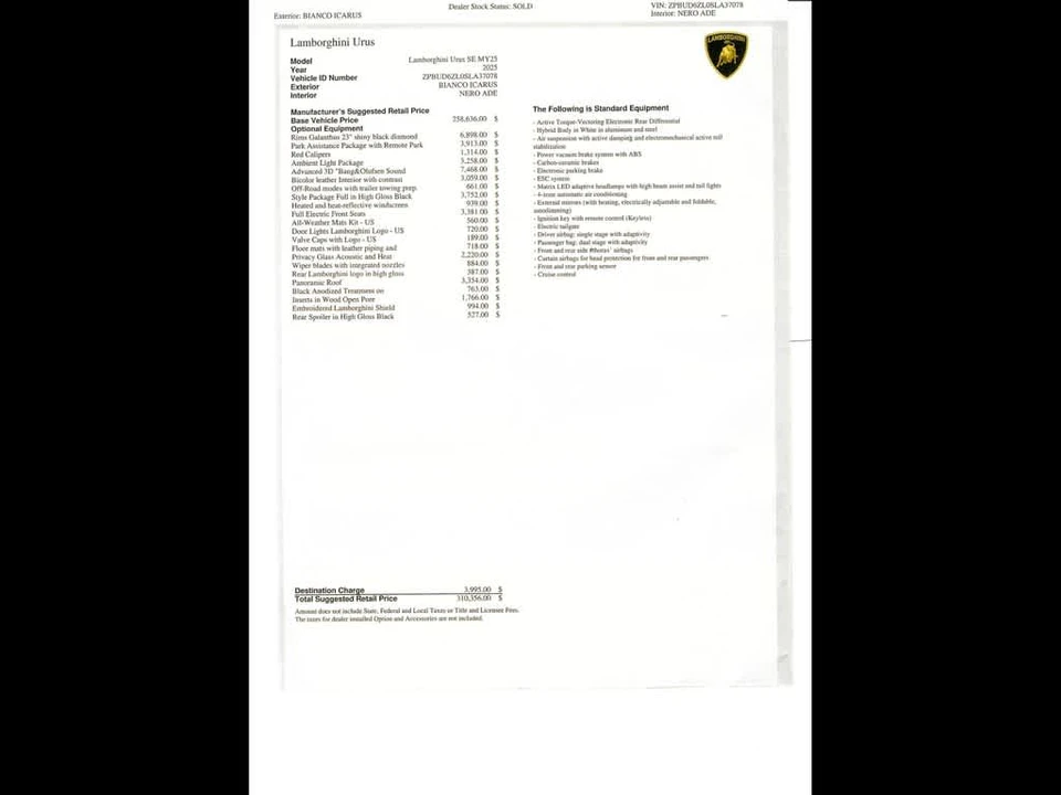 2025 Lamborghini Urus SE - Image 5 of 7