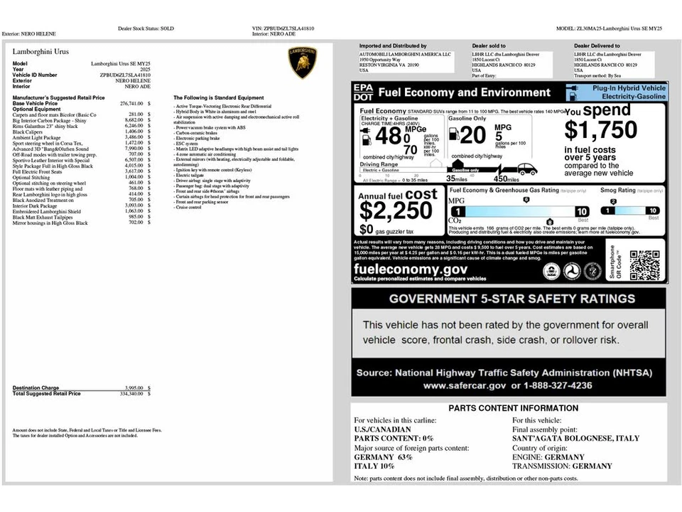 2025 Lamborghini Urus SE - Image 6 of 31