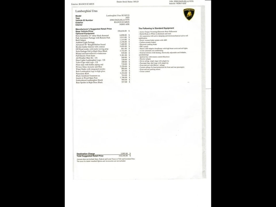 2025 Lamborghini Urus SE - Image 5 of 31