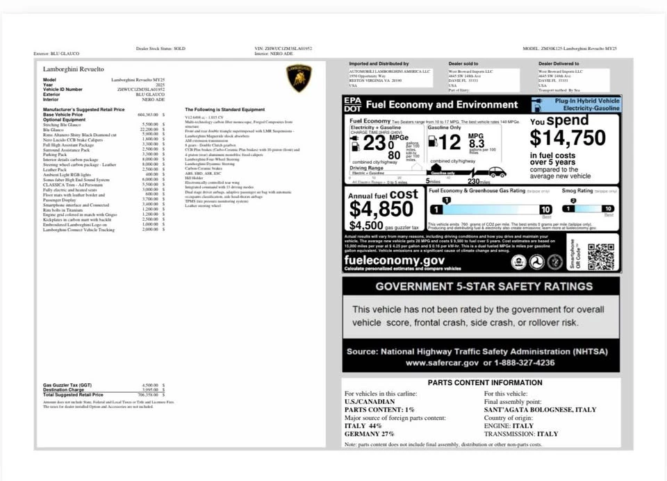 2025 Lamborghini Revuelto - Image 11 of 11