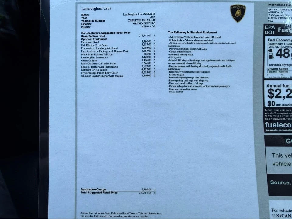 2025 Lamborghini Urus SE - Image 6 of 6