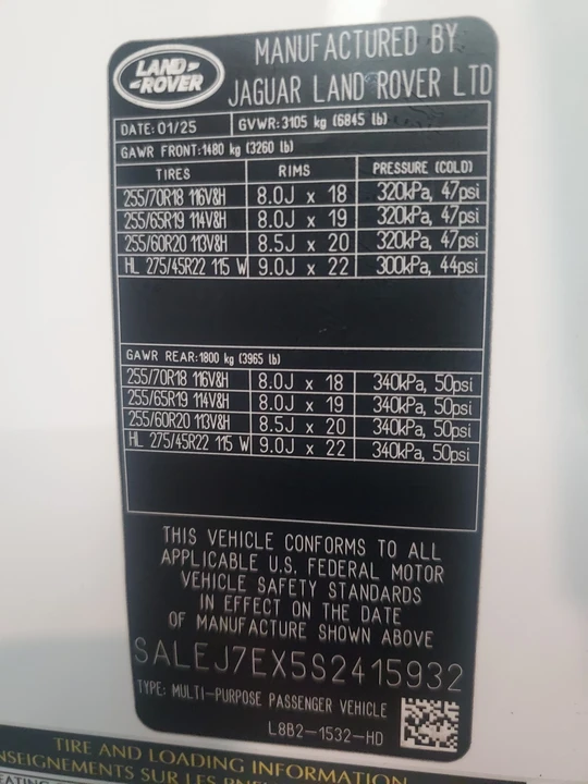 2025 Land Rover Defender L663 - Image 20 of 20