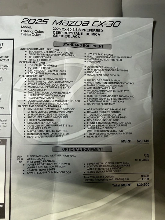 2025 Mazda CX-30 - Image 2 of 21
