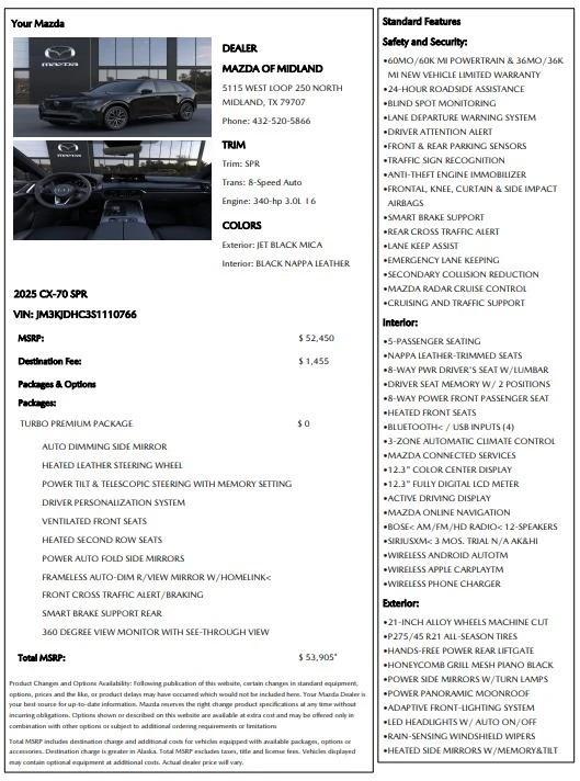 2025 Mazda CX-70 - Image 3 of 21
