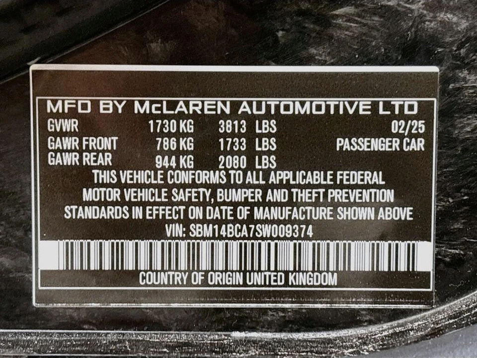 2025 McLaren 750S Spider - Image 29 of 29