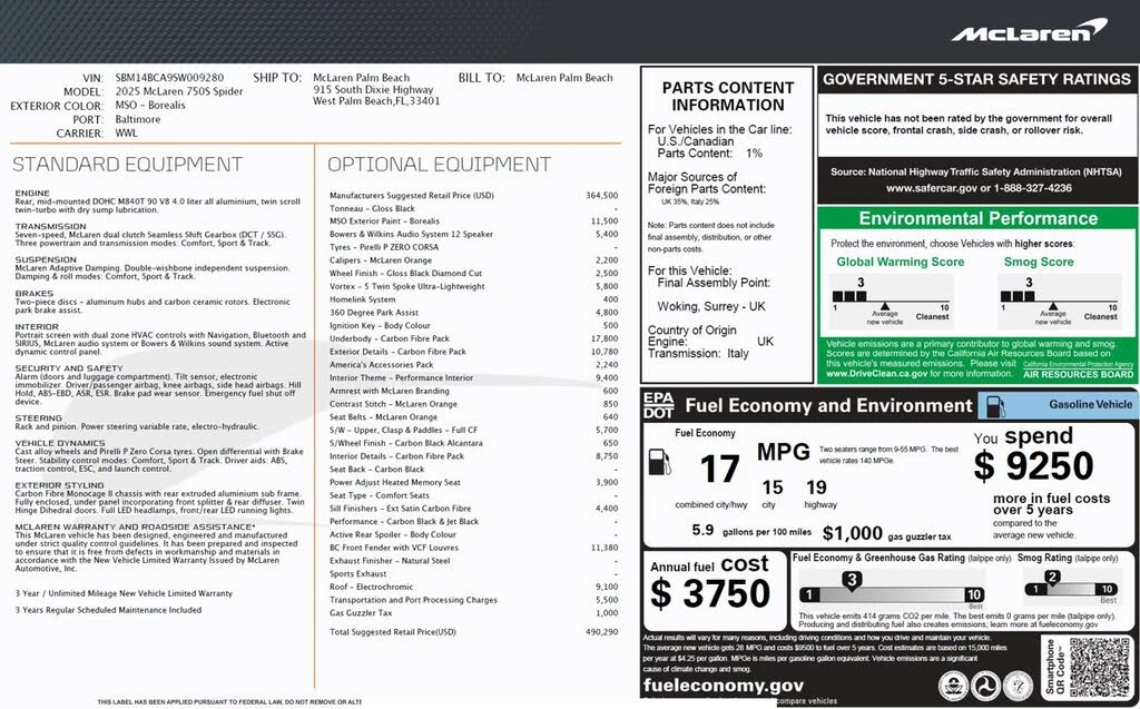 2025 McLaren 750S Spider - Image 30 of 30