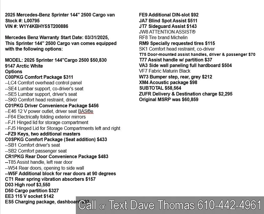 2025 Mercedes-Benz VS30 Sprinter - Image 2 of 21