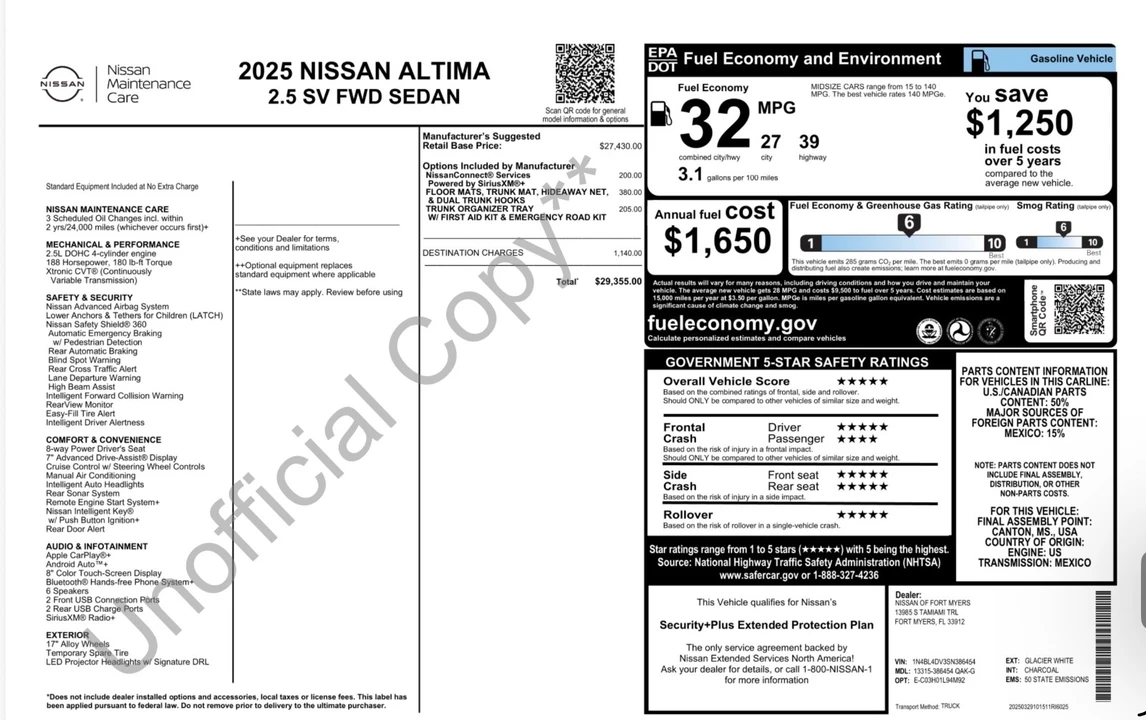 2025 Nissan Altima 6th Gen - Image 12 of 12