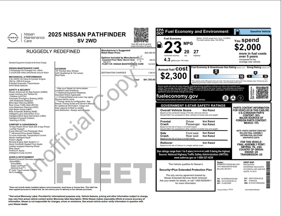 2025 Nissan Pathfinder 5th Gen - Image 15 of 21