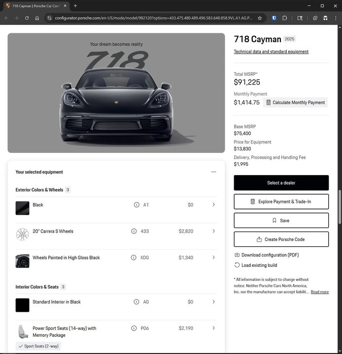 2025 Porsche 718 Cayman - Image 2 of 26