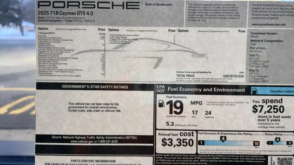 2025 Porsche 718 Cayman - Image 14 of 15