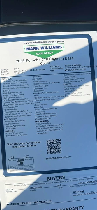 2025 Porsche 718 Cayman - Image 6 of 7
