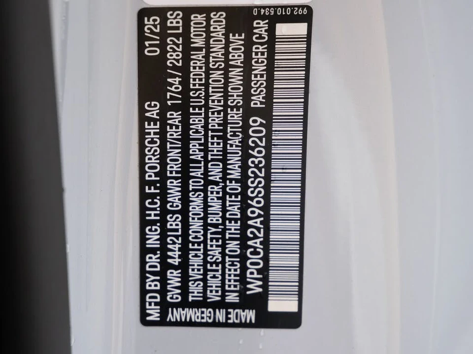 2025 Porsche 992 Carrera - Image 27 of 27