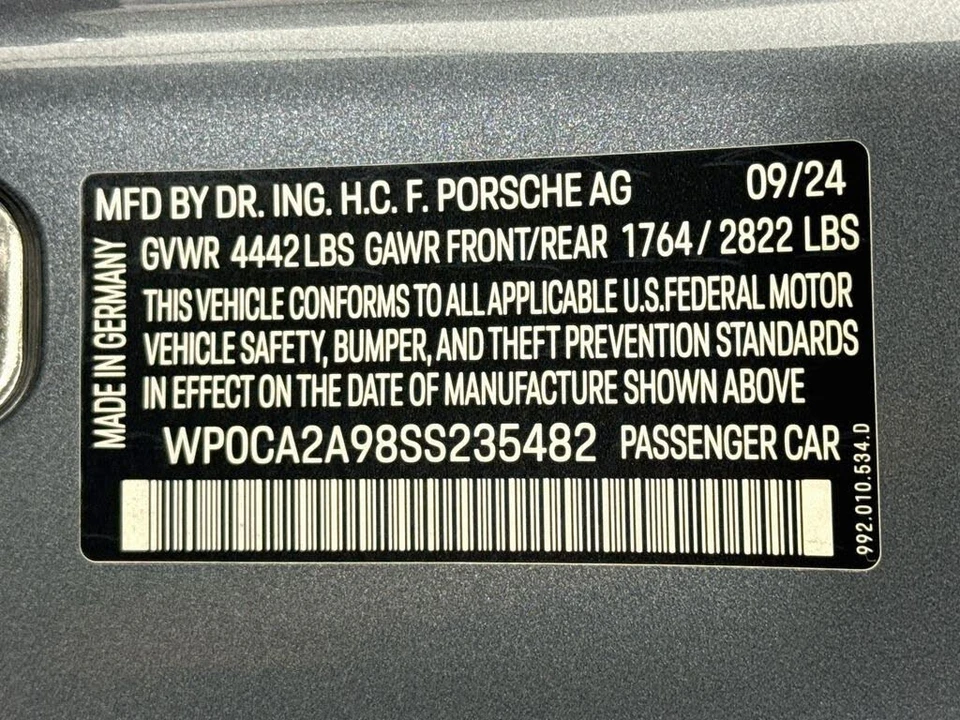 2025 Porsche 992 Carrera - Image 30 of 30
