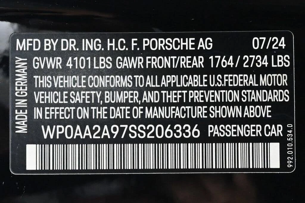 2025 Porsche 992 Carrera - Image 29 of 29