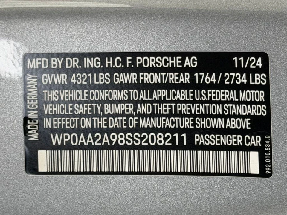 2025 Porsche 992 Carrera - Image 25 of 26