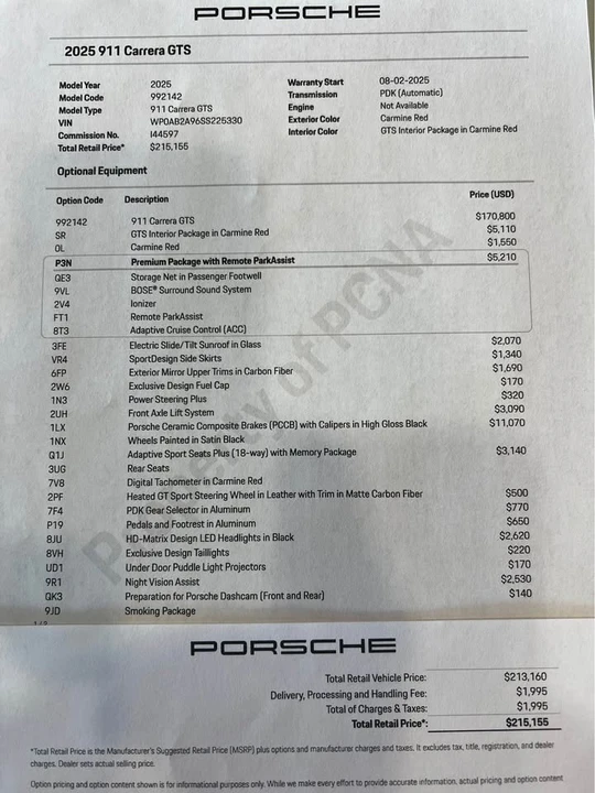 2025 Porsche 992 Carrera GTS - Image 6 of 6