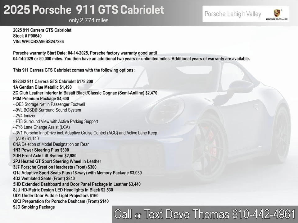 2025 Porsche 992 Carrera GTS - Image 2 of 21
