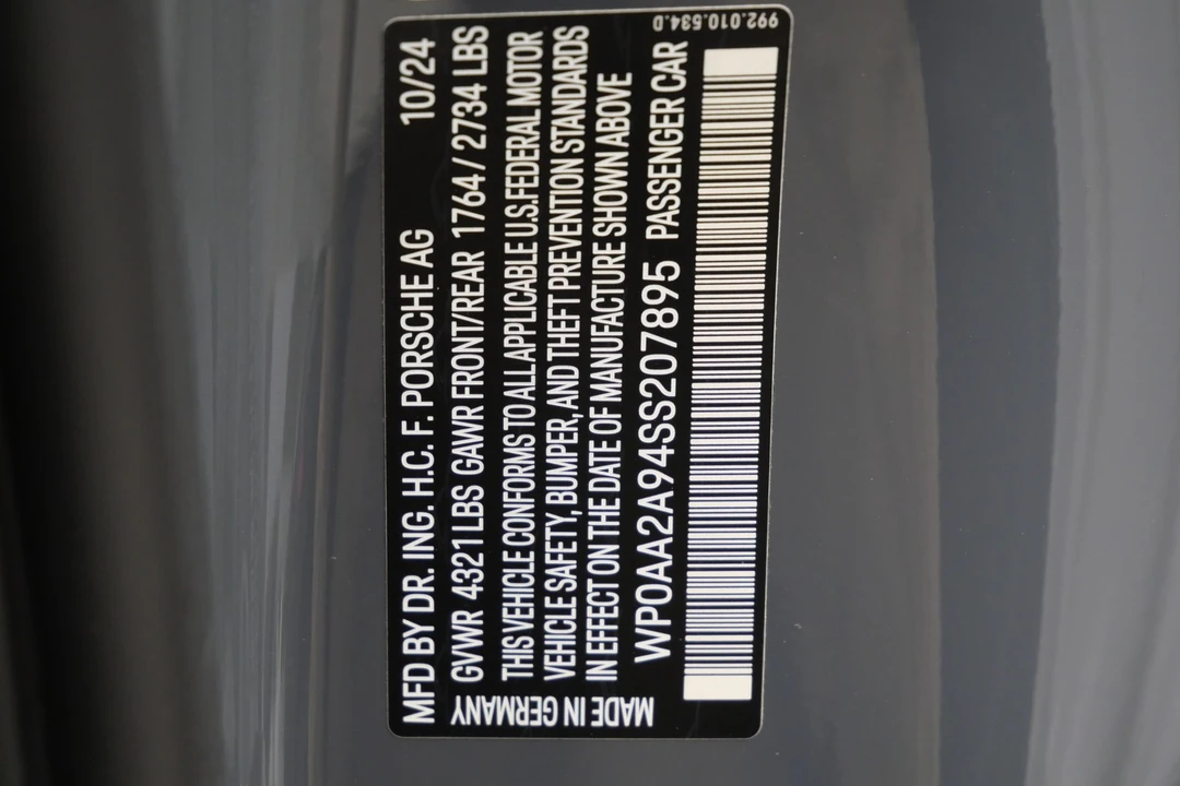 2025 Porsche 992 Carrera - Image 20 of 21