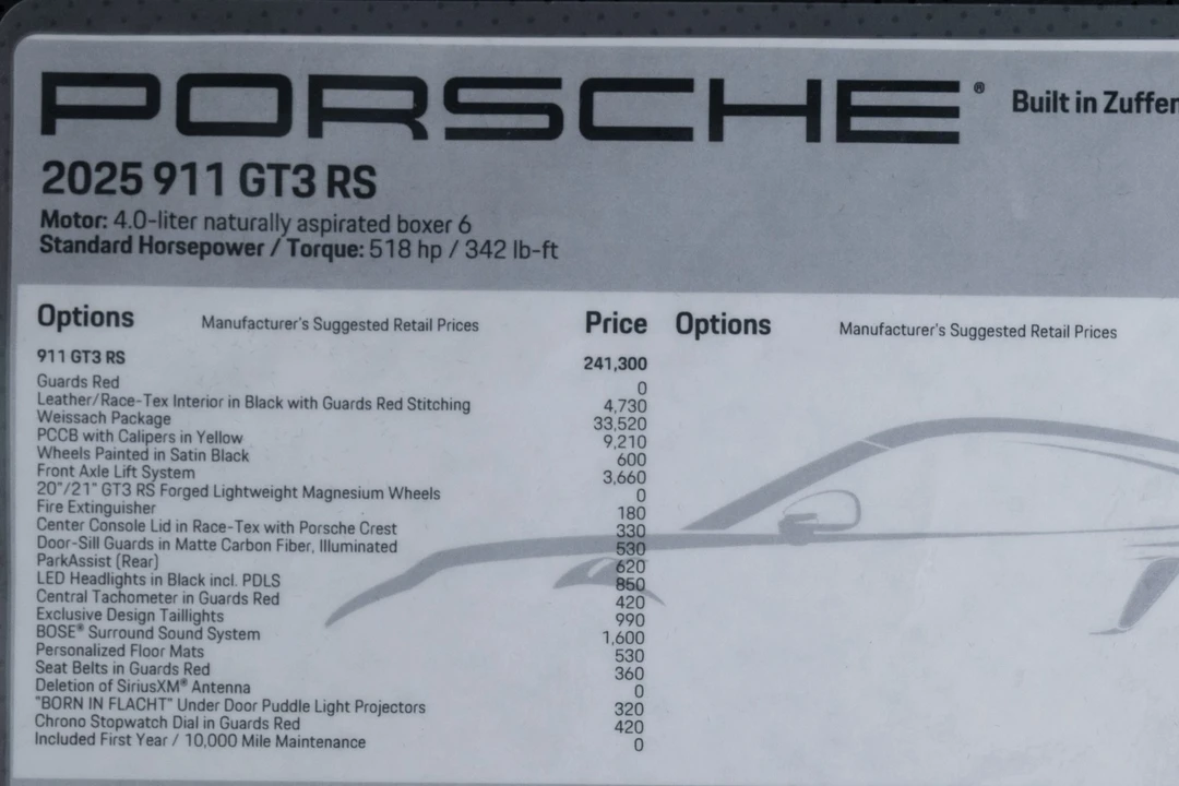 2025 Porsche 992 GT3 RS - Image 4 of 4