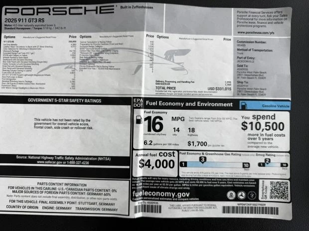 2025 Porsche 992 GT3 RS - Image 7 of 7